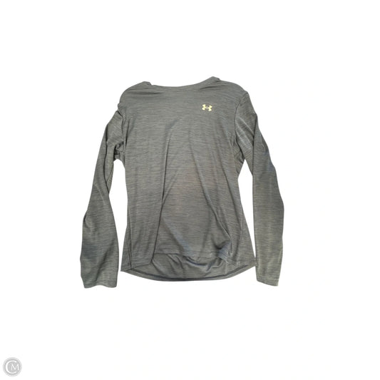 Athletic Top Long Sleeve Crewneck By Under Armour In Blue, Size: L