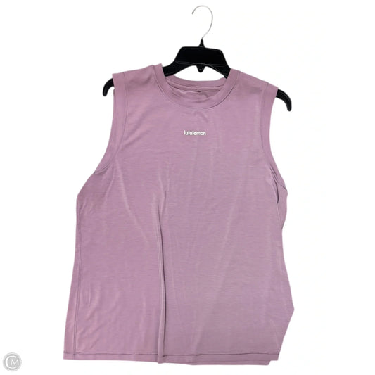 Athletic Tank Top By Lululemon In Purple, Size: L