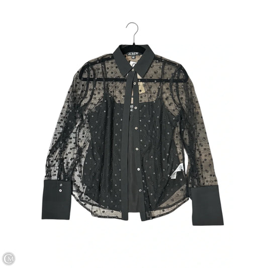 Blouse Long Sleeve By J. Crew In Black, Size: 4