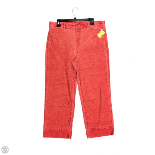 Pants Corduroy By Loft In Coral, Size: 14