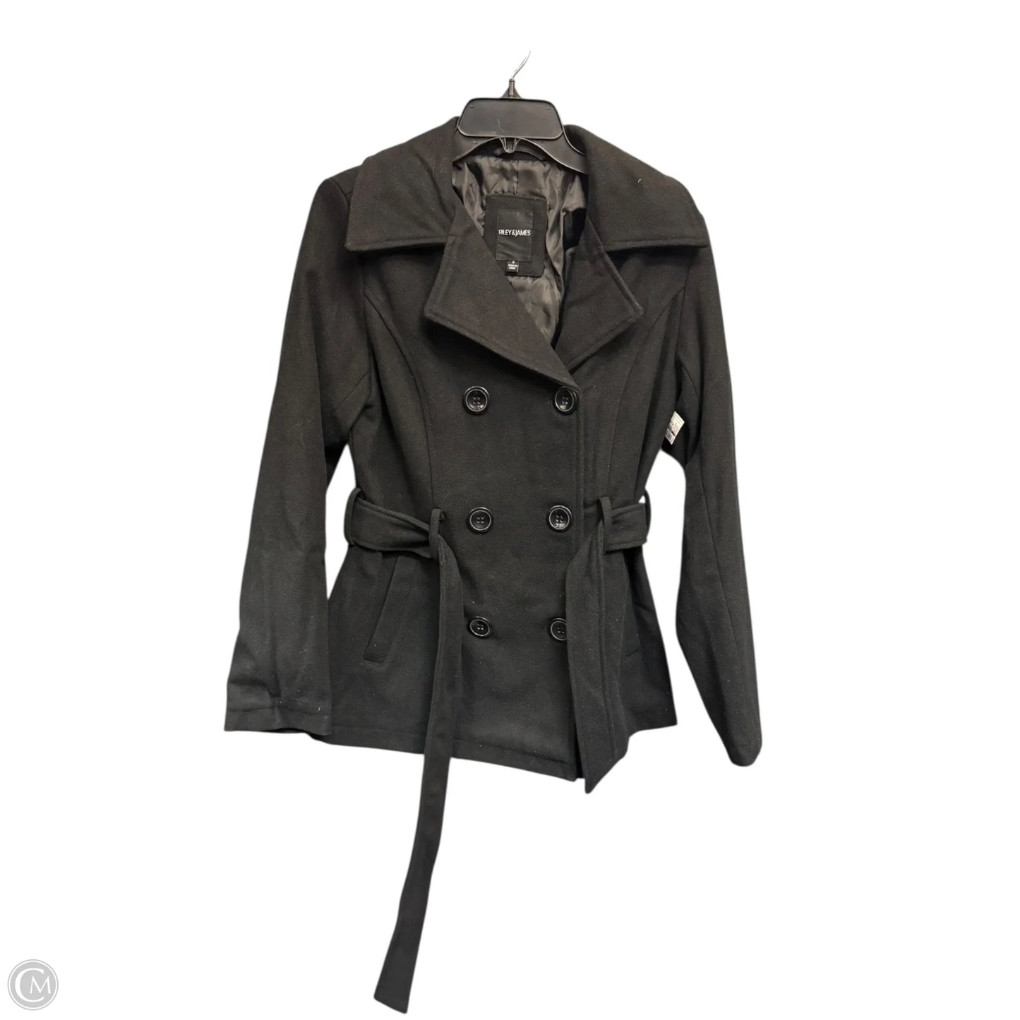 Coat Peacoat By Clothes Mentor In Black, Size: S