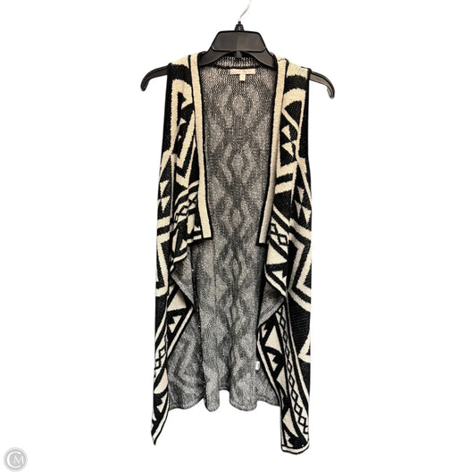 Sweater Cardigan By She + Sky In Black & Cream, Size: S