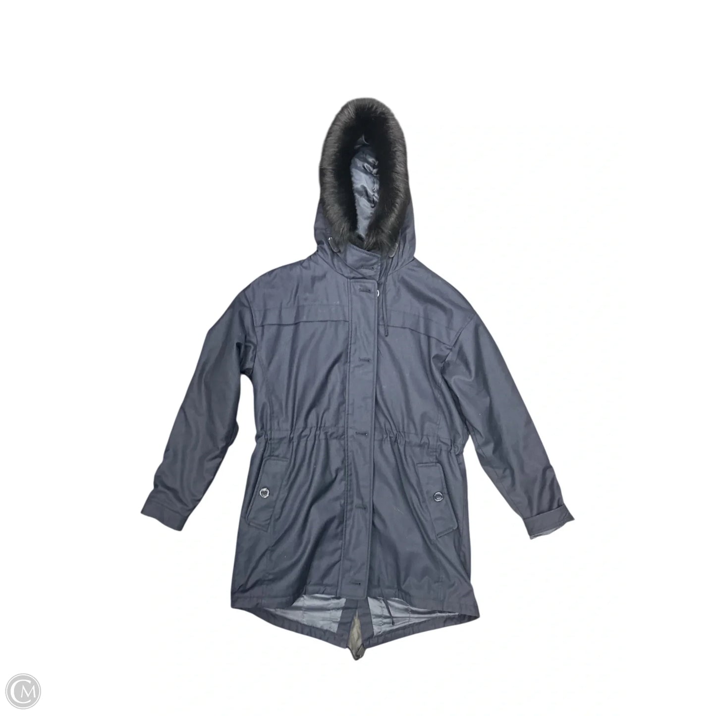 Coat Parka By Massimo Dutti In Navy, Size: S