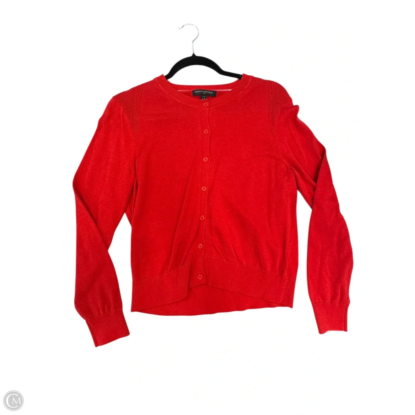 Sweater Cardigan By Banana Republic In Red, Size: L