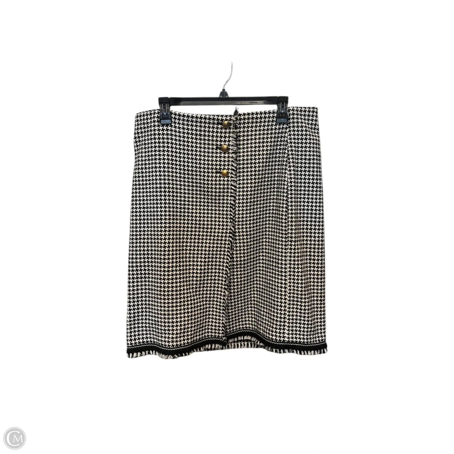 Skirt Midi By Talbots In Black & White, Size: 14