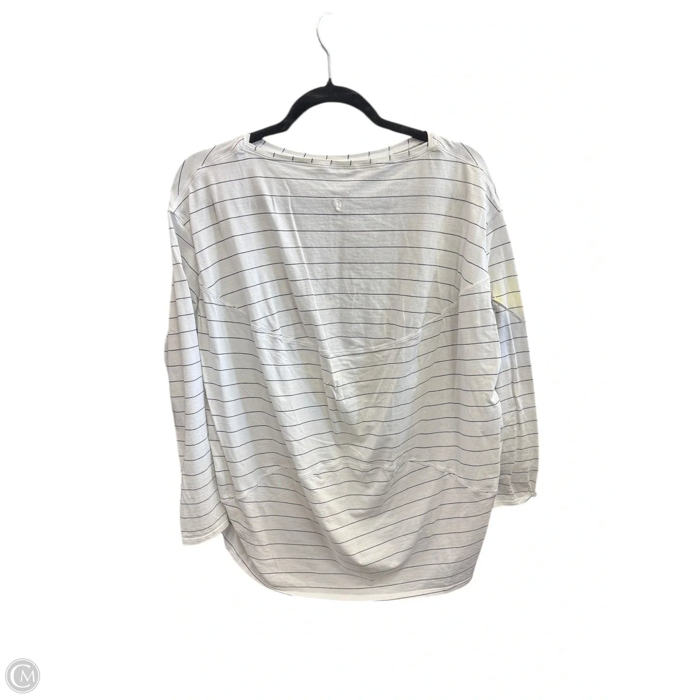 Athletic Top Long Sleeve Crewneck By Lululemon In Striped Pattern, Size: 8