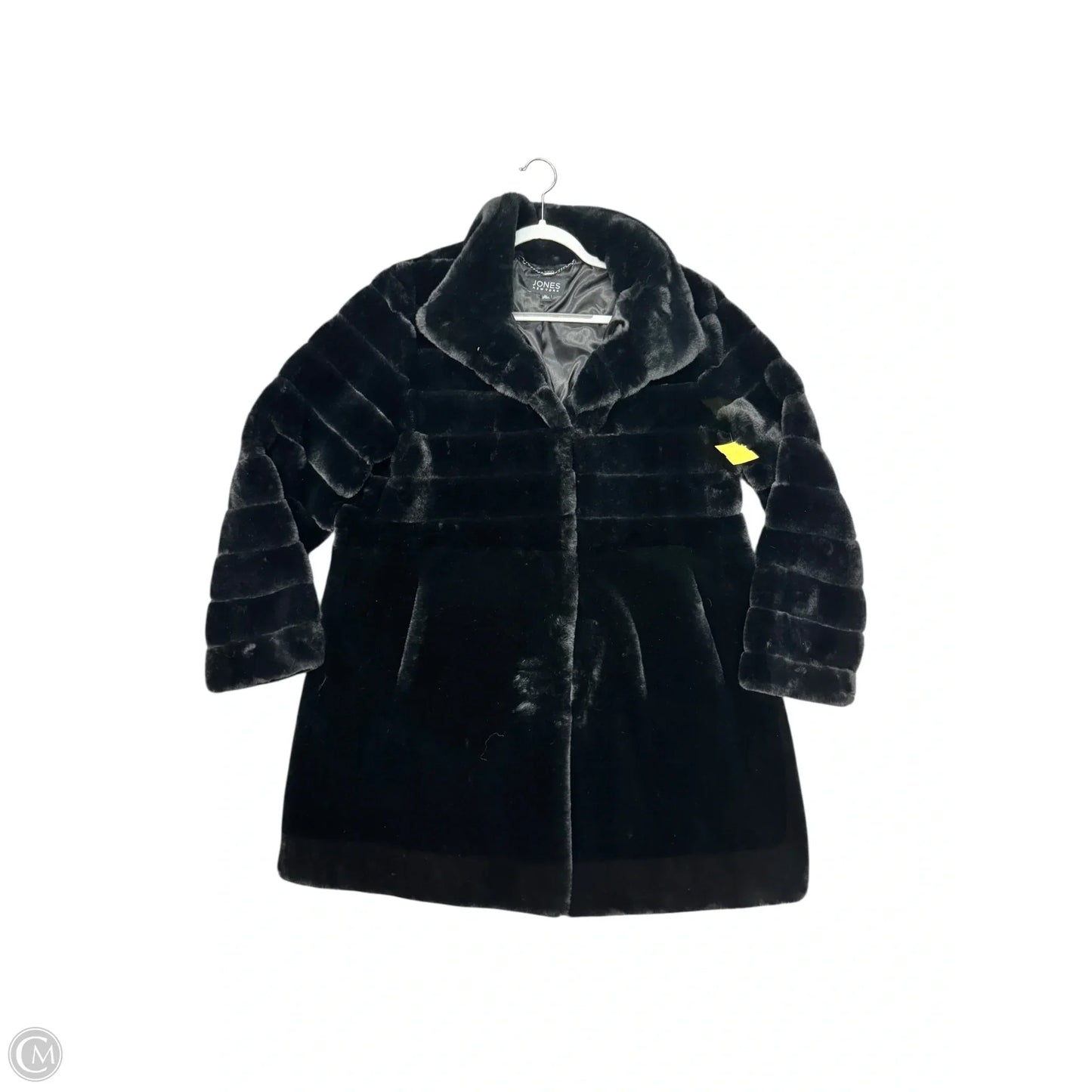 Coat Faux Fur & Sherpa By Jones New York In Black, Size: Xl
