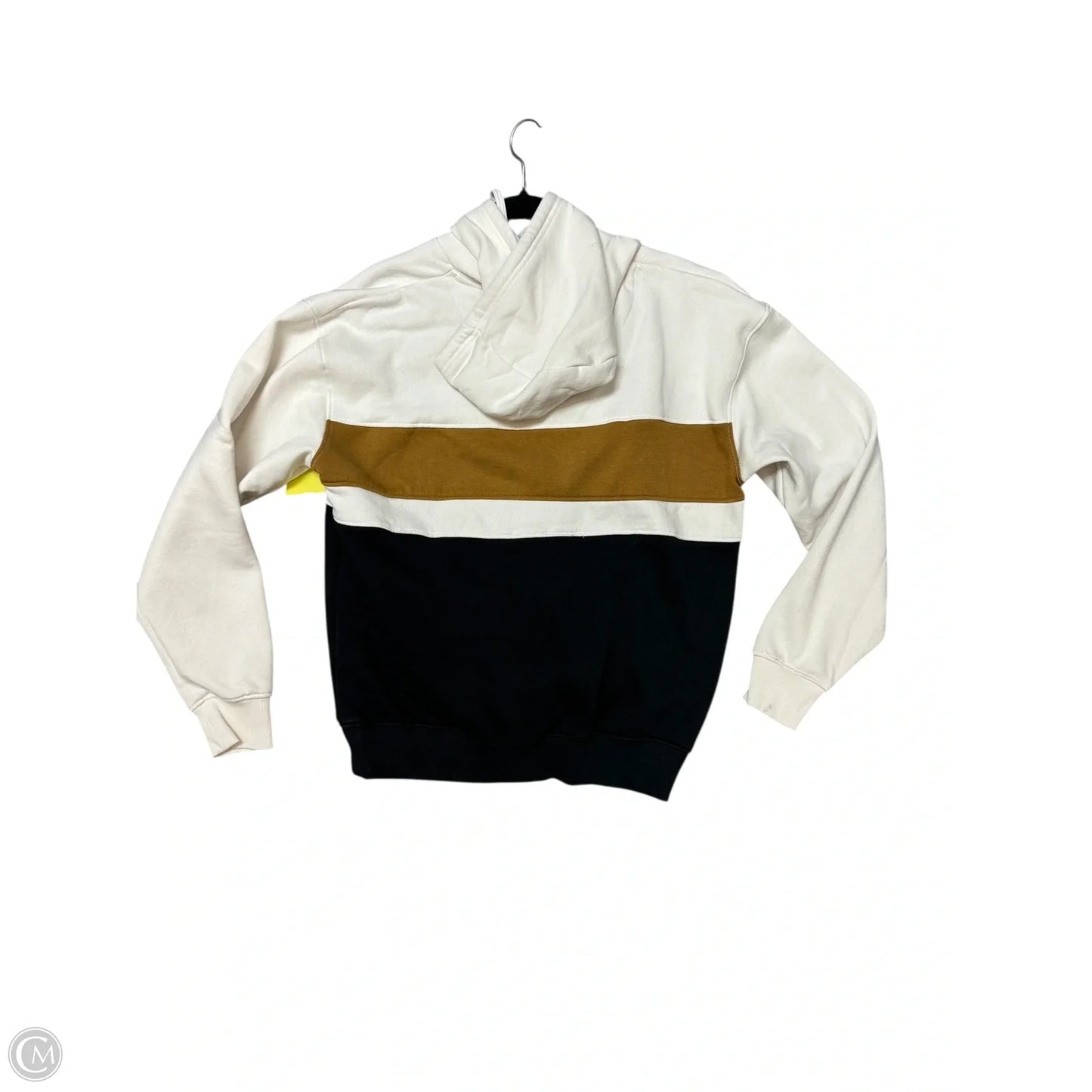 Sweatshirt Hoodie By Clothes Mentor In Brown & Cream, Size: L