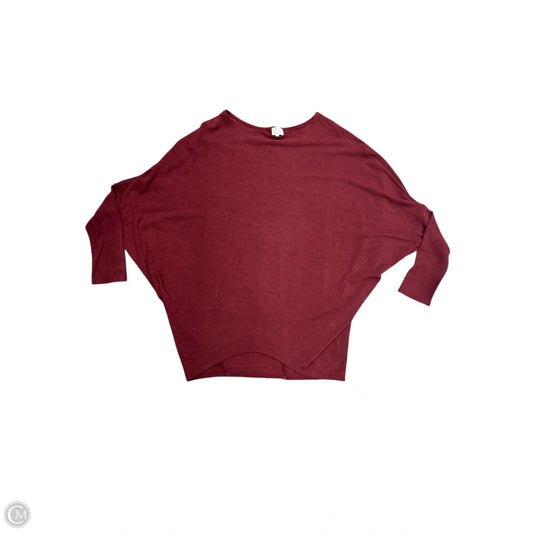 Top Long Sleeve By Blue Rain In Maroon, Size: L