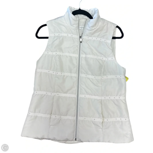 Vest Puffer & Quilted By Christopher And Banks In White, Size: S