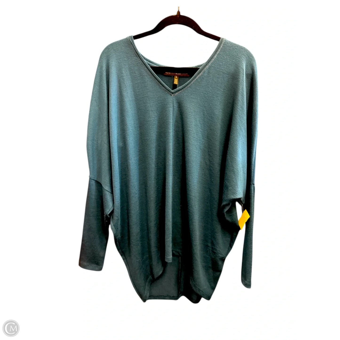 Top Long Sleeve By White House Black Market In Teal, Size: M