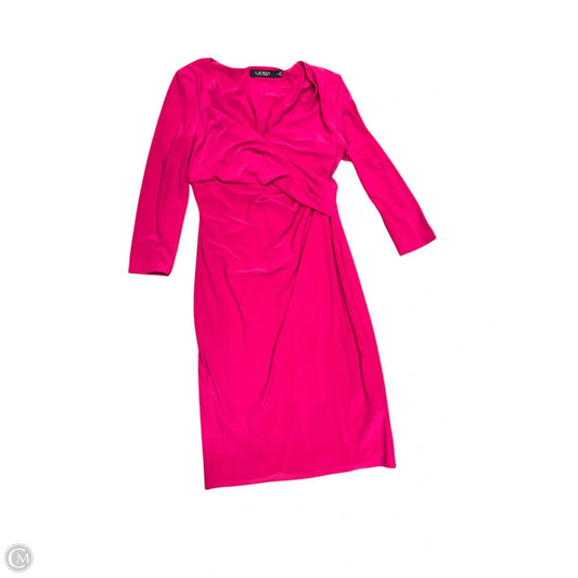 Dress Party Midi By Lauren By Ralph Lauren In Pink, Size: 6
