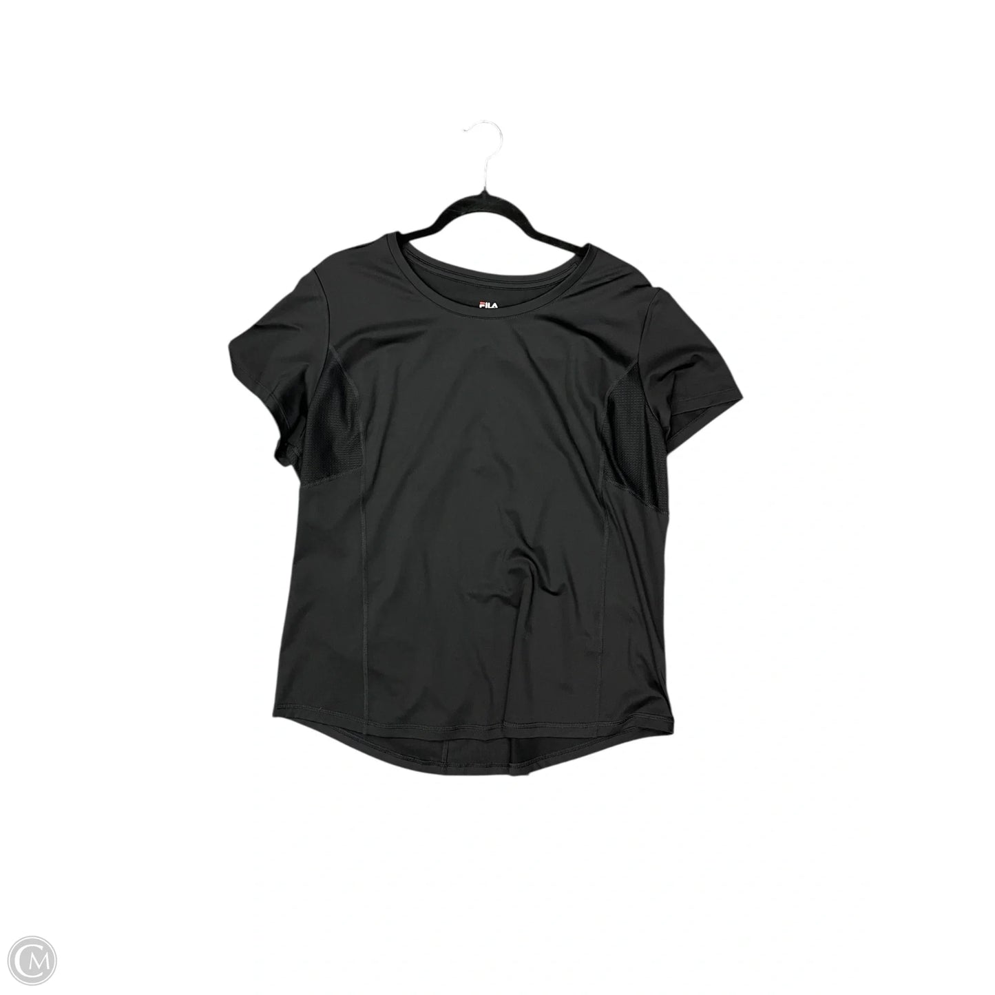 Athletic Top Short Sleeve By Fila In Black, Size: Xxl