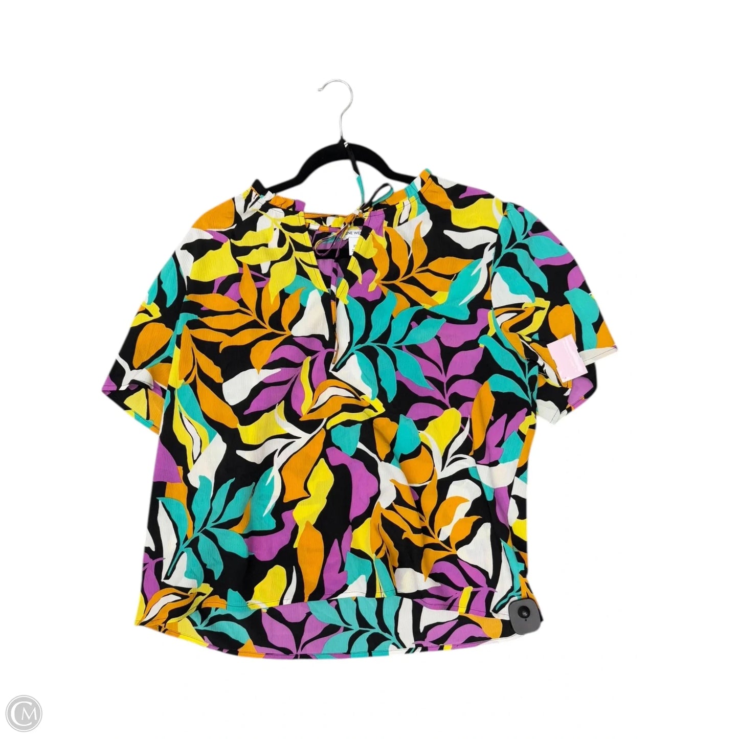 Top Short Sleeve By Nine West In Multi-colored, Size: Xl