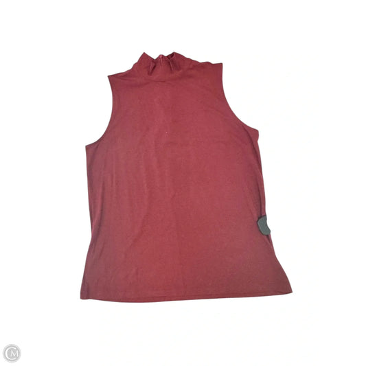 Top Sleeveless By Chicos In Maroon, Size: M
