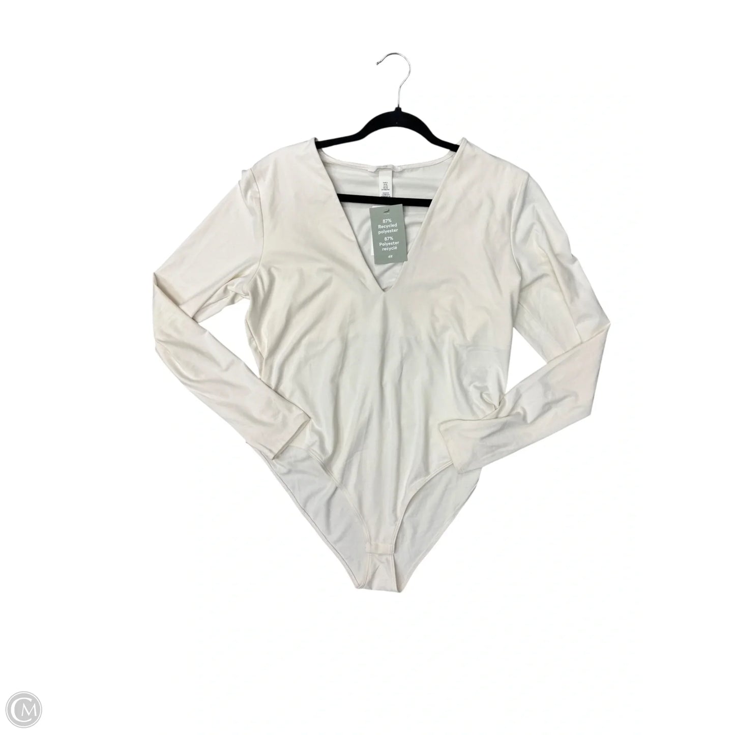 Bodysuit By H&m In Cream, Size: Xl