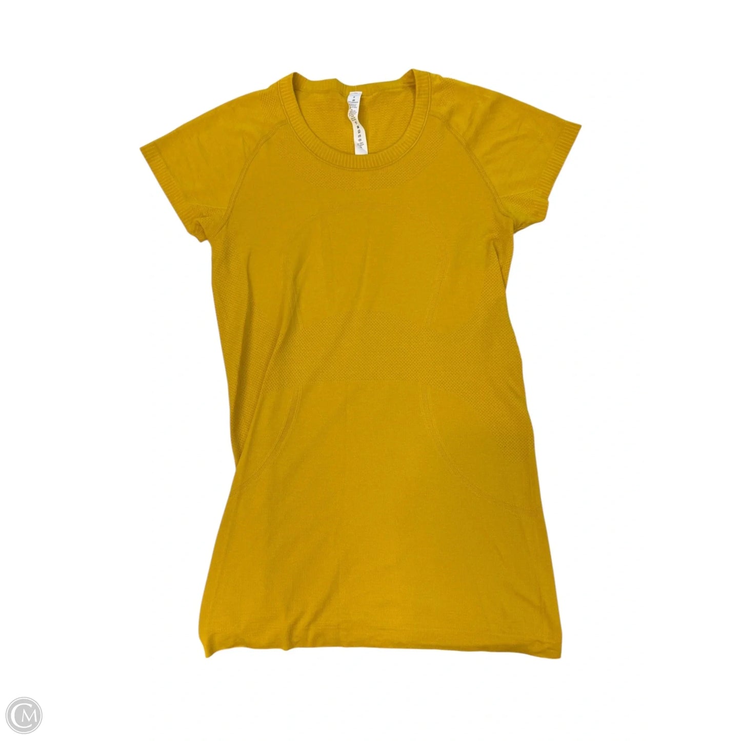Athletic Top Short Sleeve By Lululemon In Yellow, Size: M