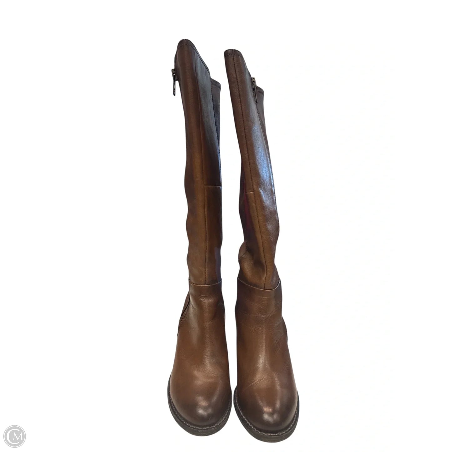 Boots Ankle Heels By Aldo In Brown, Size: 6
