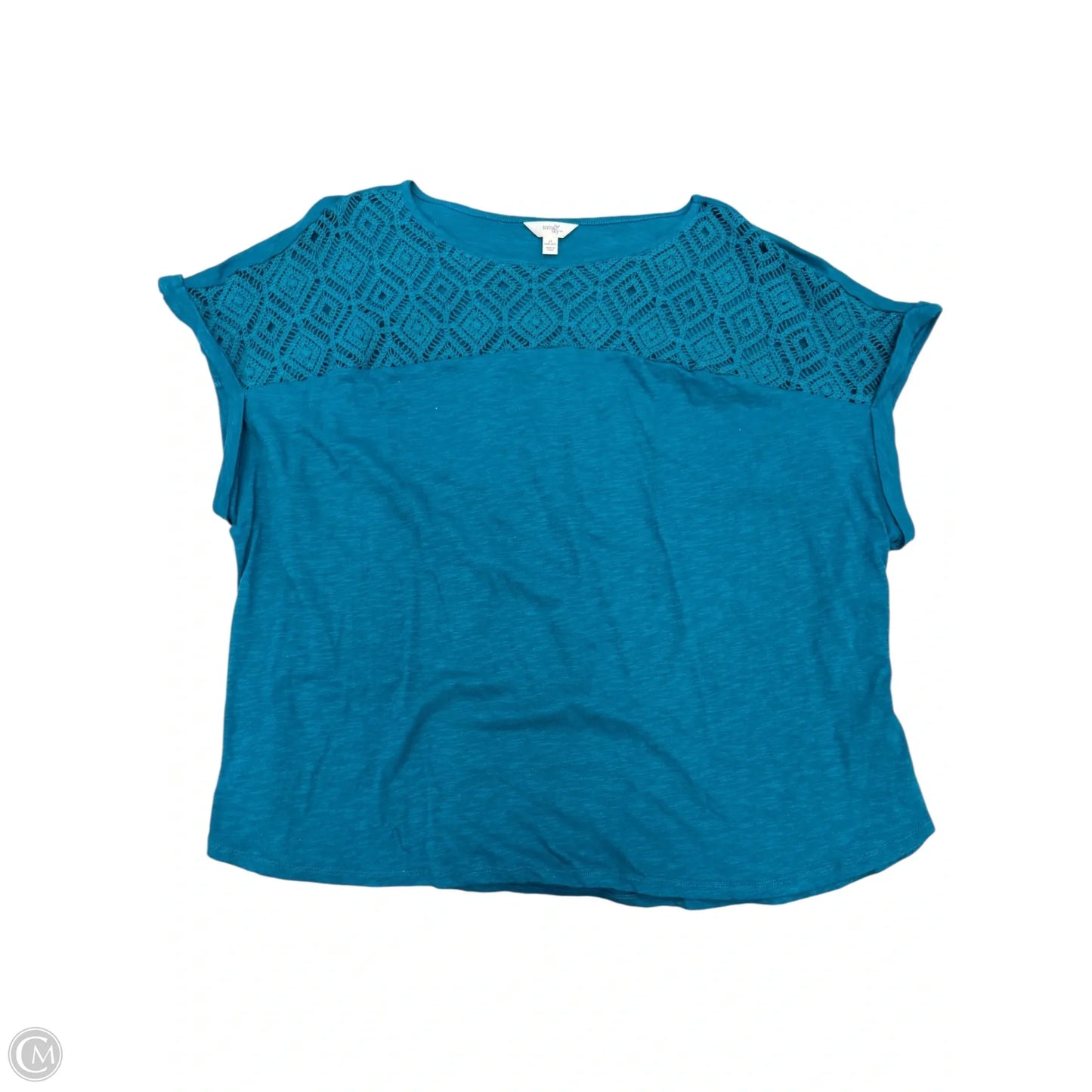 Top Short Sleeve By Terra & Sky In Green, Size: 3x