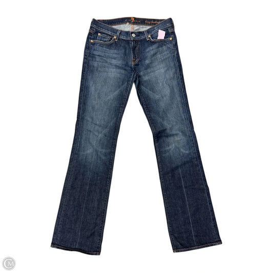 Jeans Boot Cut By 7 For All Mankind In Blue Denim, Size: 10