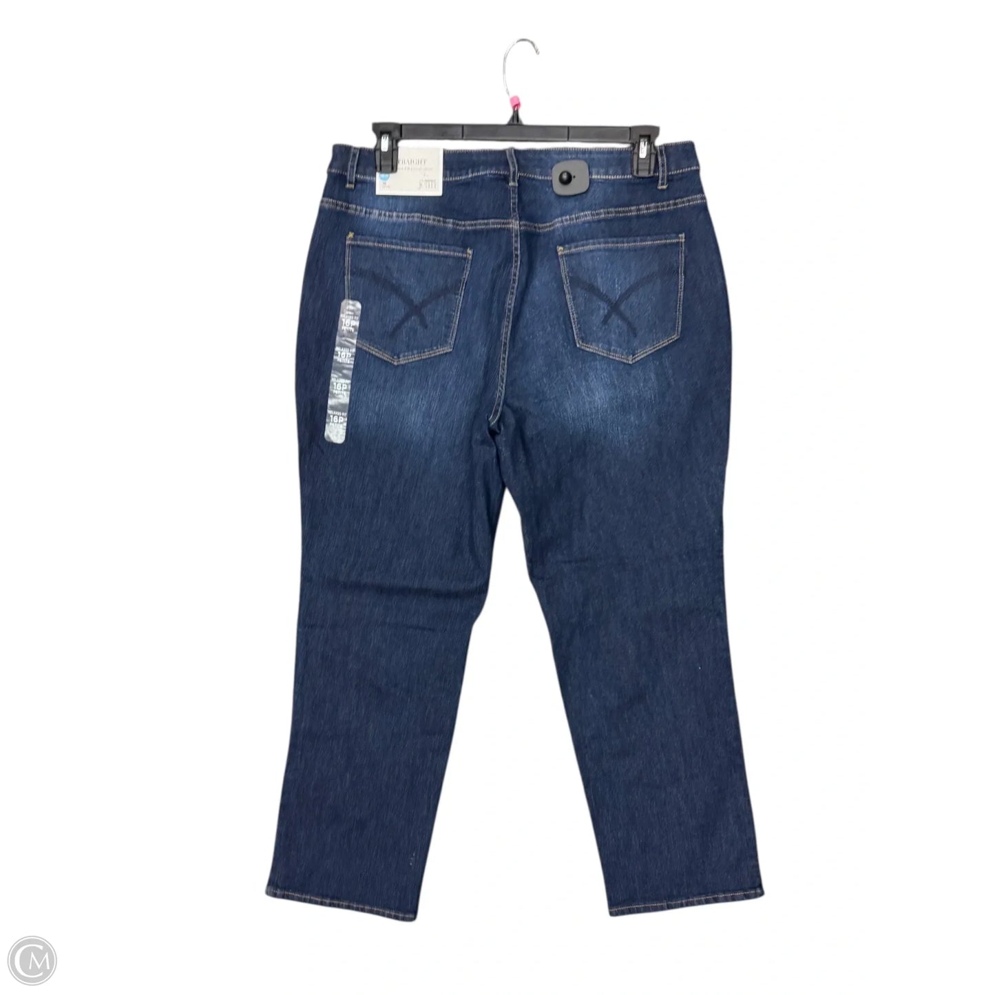 Jeans Straight By Christopher And Banks In Blue Denim, Size: 16