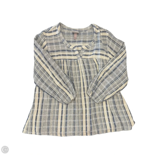 Top Long Sleeve By Knox Rose In Cream, Size: L