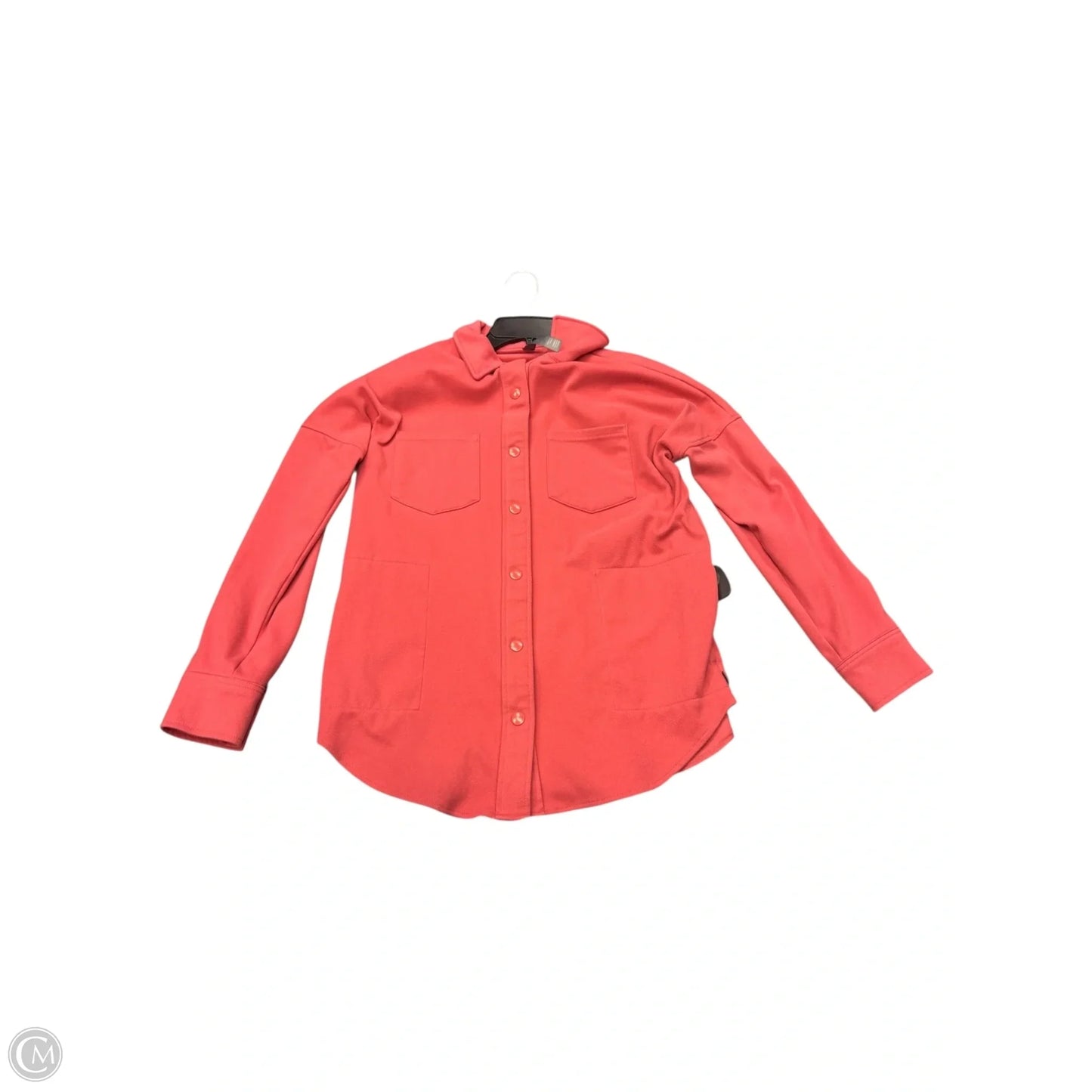 Jacket Shirt By Mondetta In Coral, Size: S