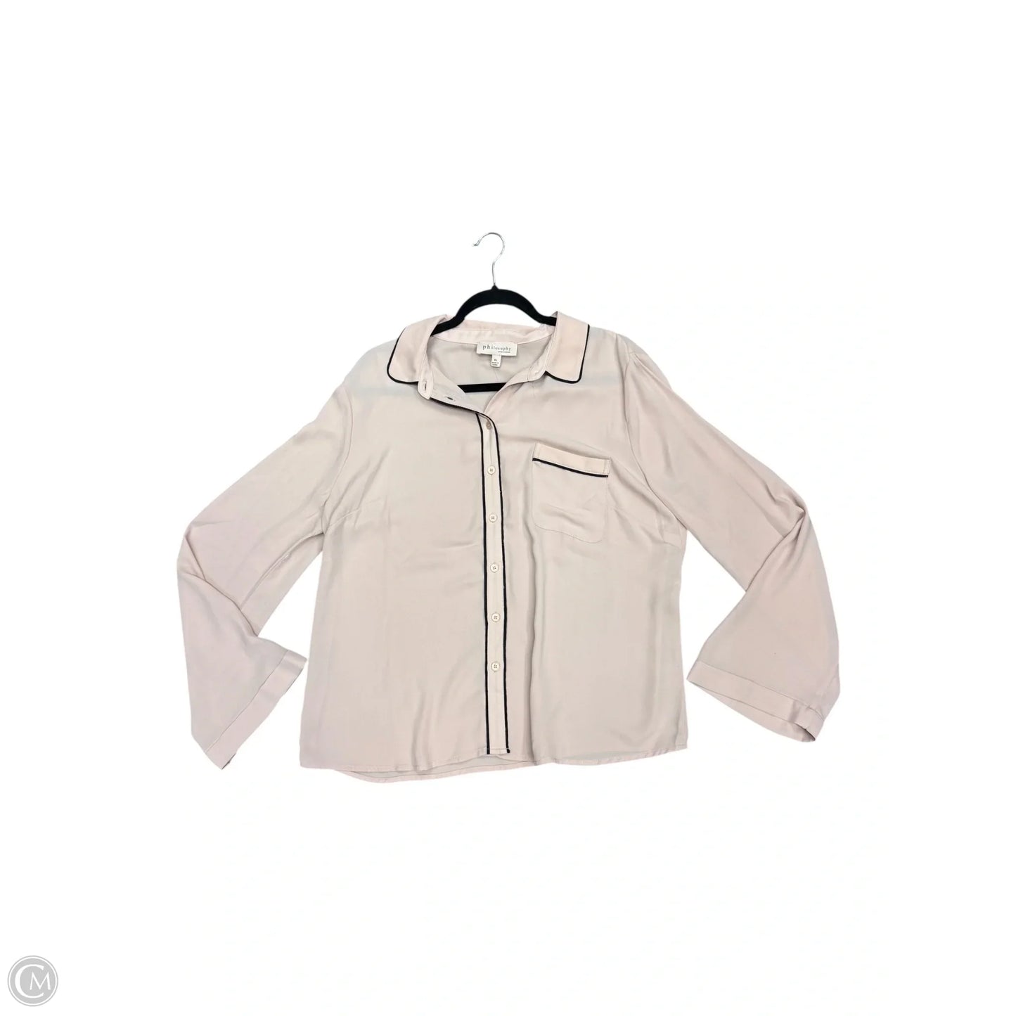 Top Long Sleeve By Philosophy In Pink, Size: Xl