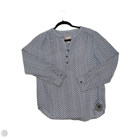 Top Long Sleeve By Chicos In Navy, Size: S