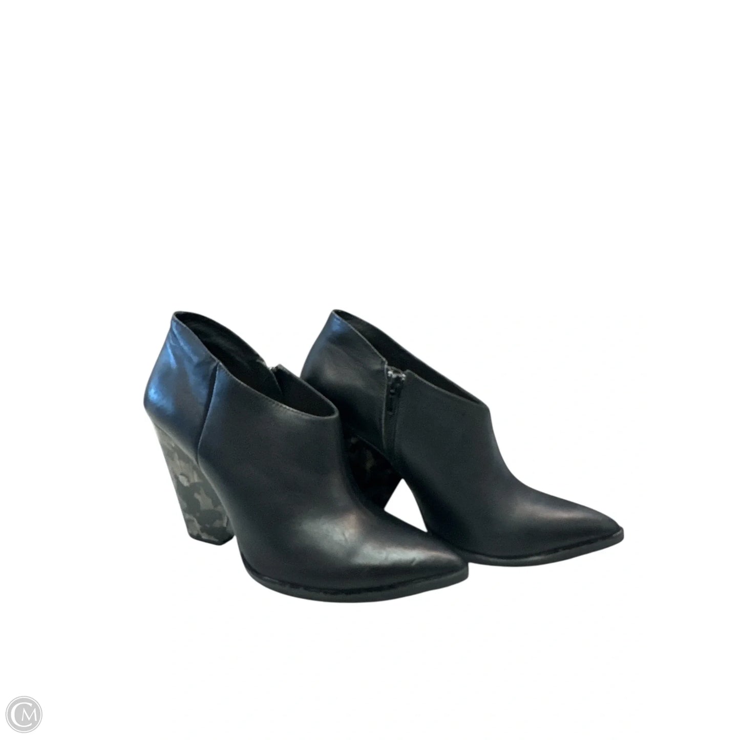 Boots Ankle Heels By Clothes Mentor In Black, Size: 9