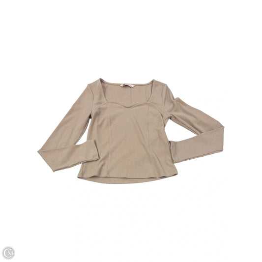 Top Long Sleeve By So In Brown, Size: L