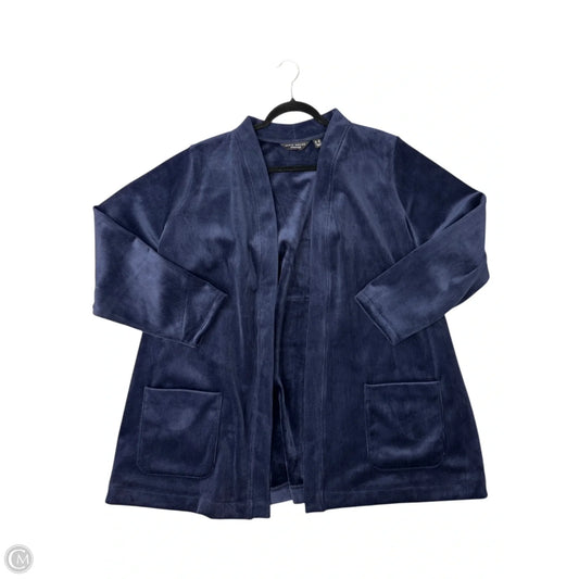Cardigan By Susan Graver In Navy, Size: 3x