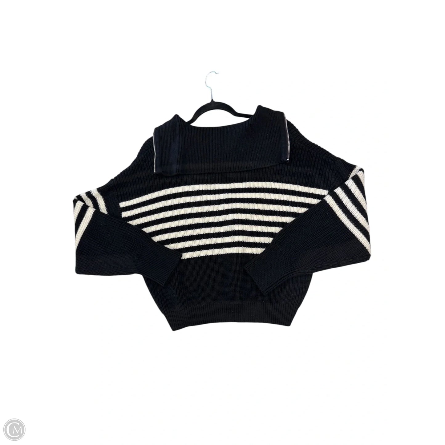 Sweater By Clothes Mentor In Black & White, Size: Xl