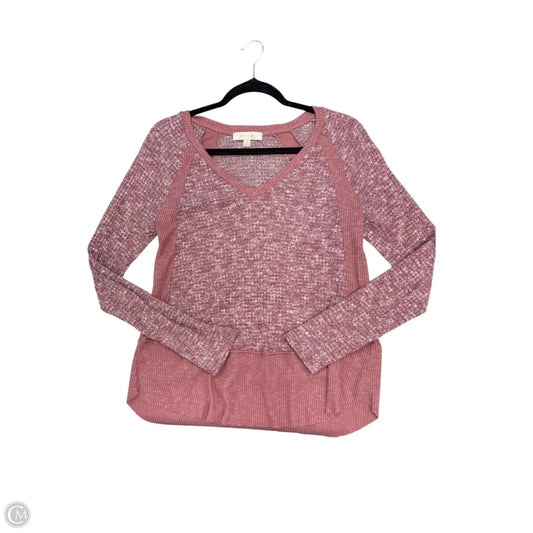 Top Long Sleeve By Eri + Ali In Pink, Size: M