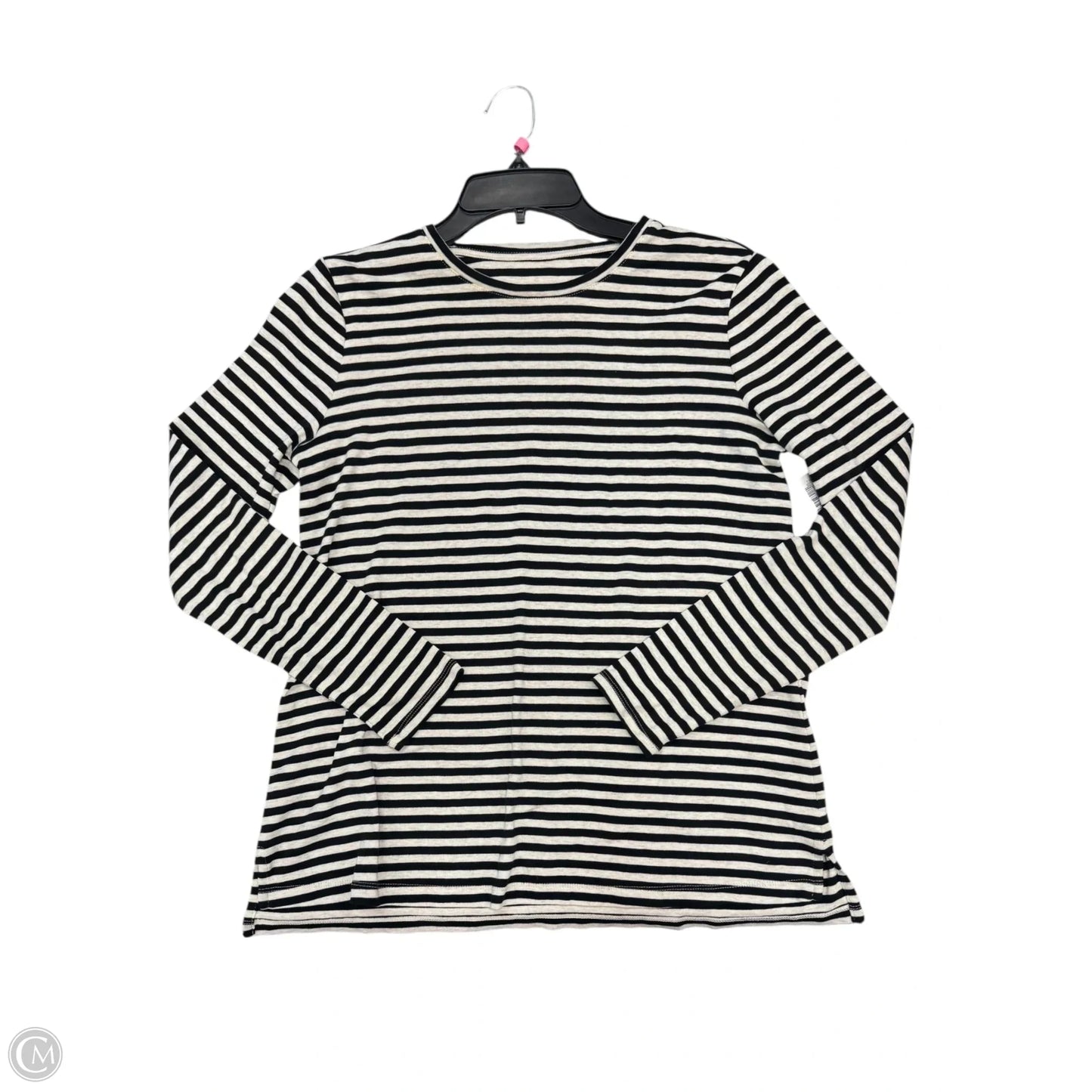 Top Long Sleeve By J. Jill In Black & White, Size: S