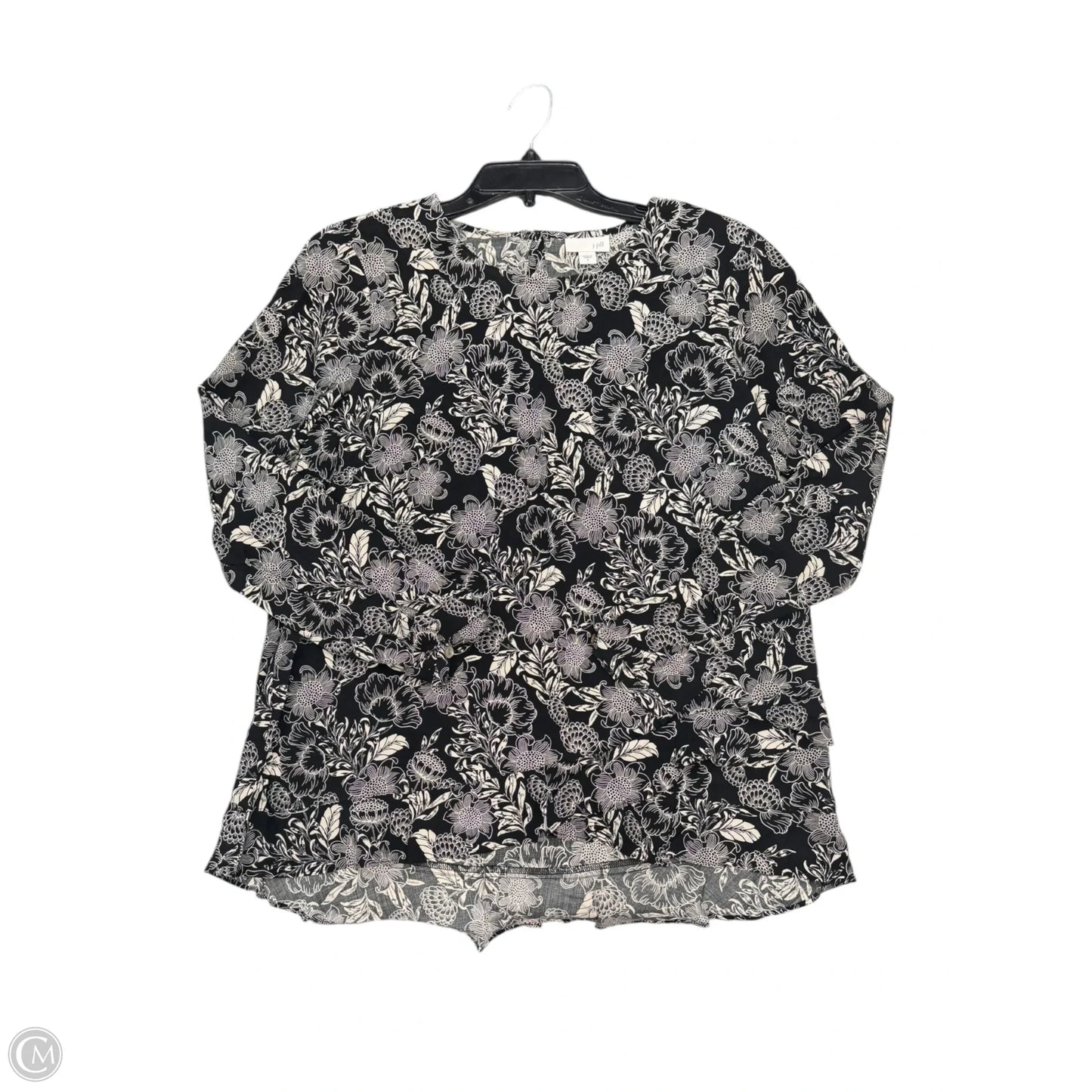 Top Long Sleeve By J. Jill In Black, Size: S