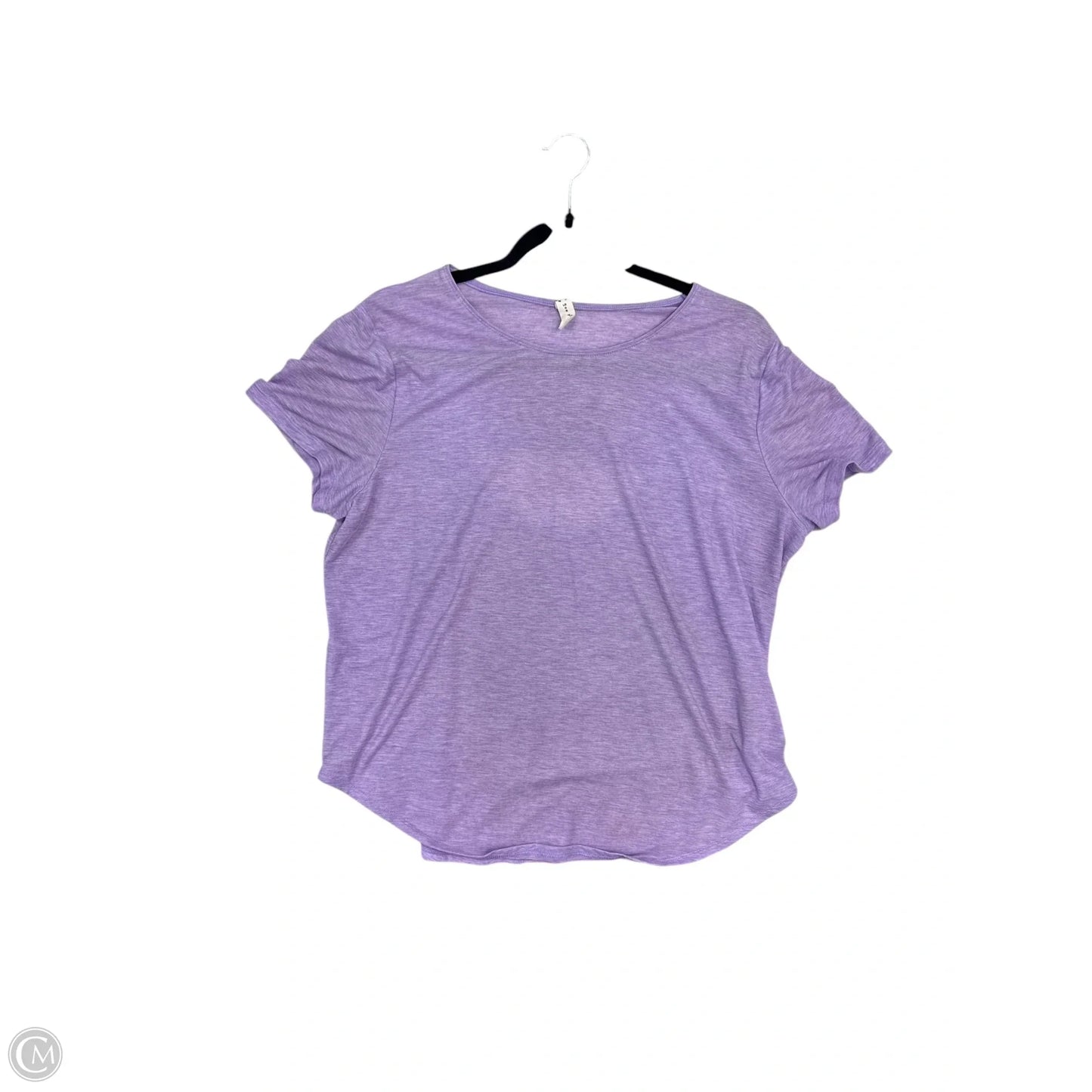 Athletic Top Short Sleeve By Under Armour In Purple, Size: L