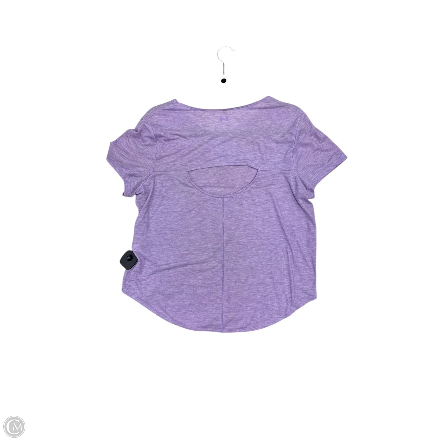 Athletic Top Short Sleeve By Under Armour In Purple, Size: L