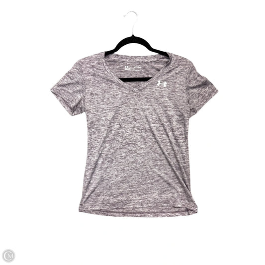 Athletic Top Short Sleeve By Under Armour In Purple, Size: Xs