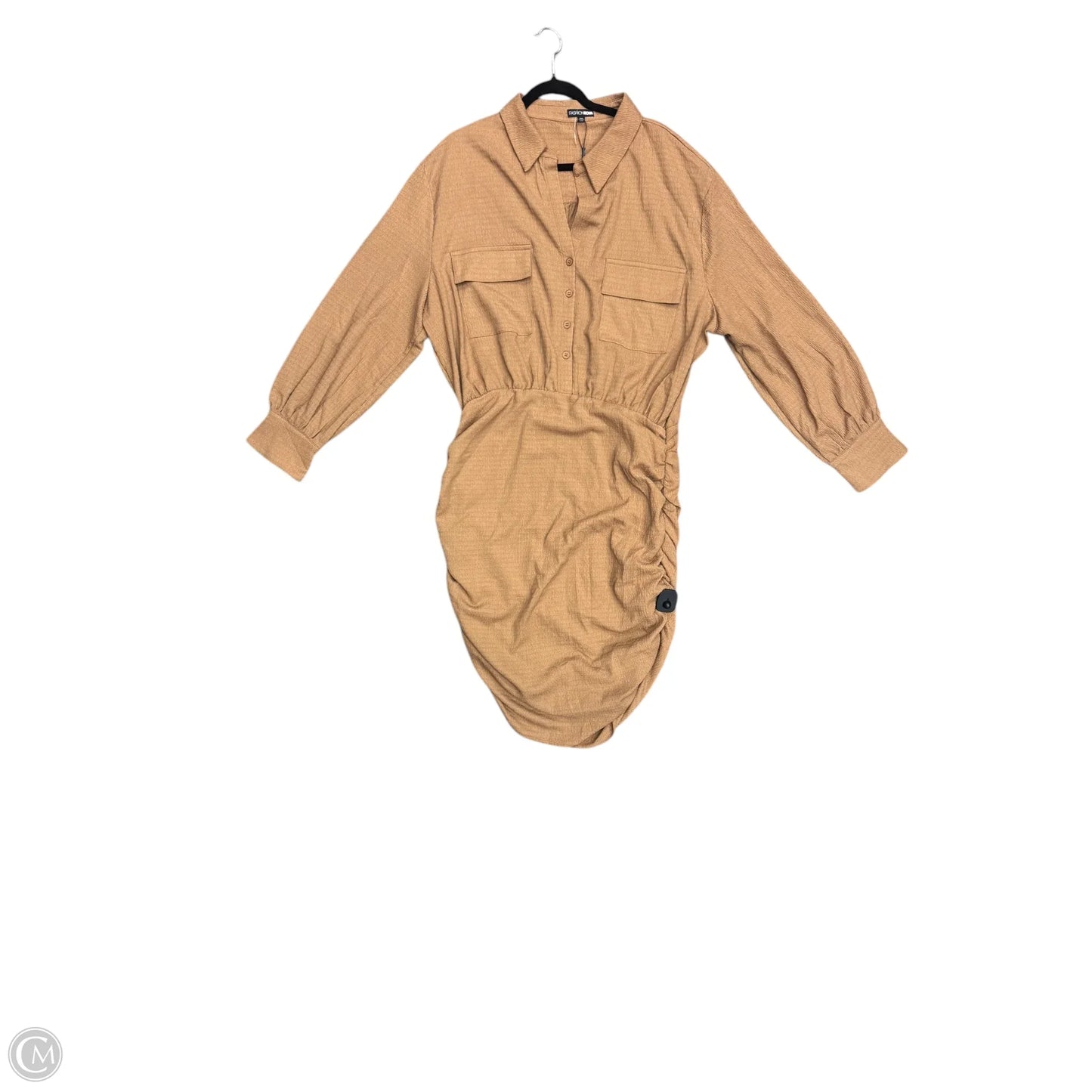 Dress Casual Midi By Fashion Nova In Tan, Size: 20