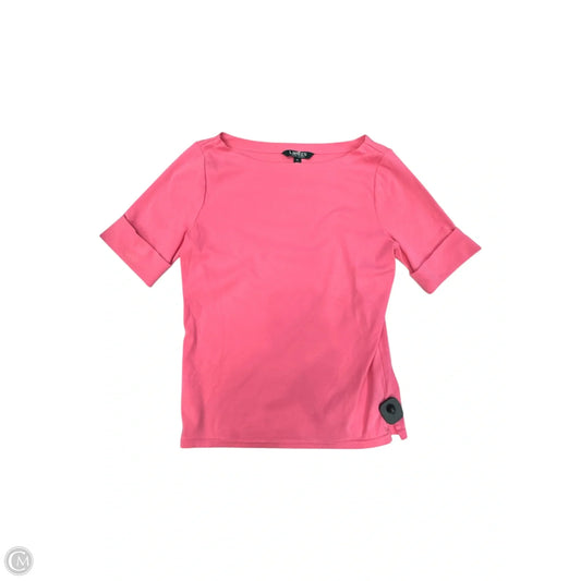 Top Short Sleeve By Lauren By Ralph Lauren In Pink, Size: Lp