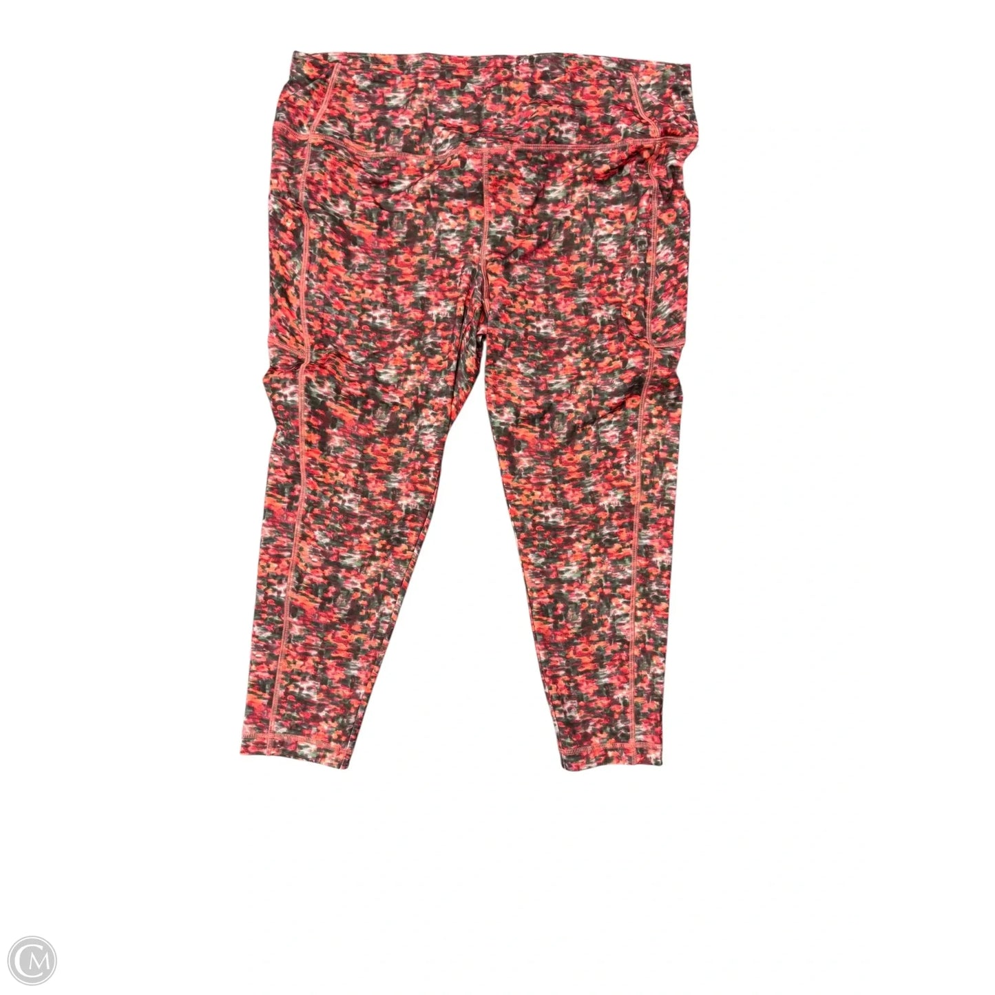 Athletic Leggings By Talbots In Green & Pink, Size: 2x