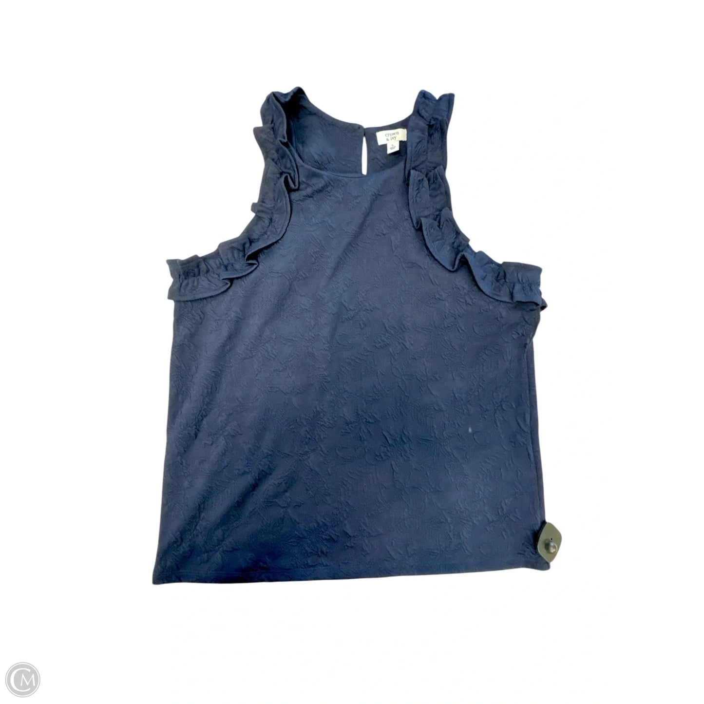 Top Sleeveless By Crown And Ivy In Navy, Size: L