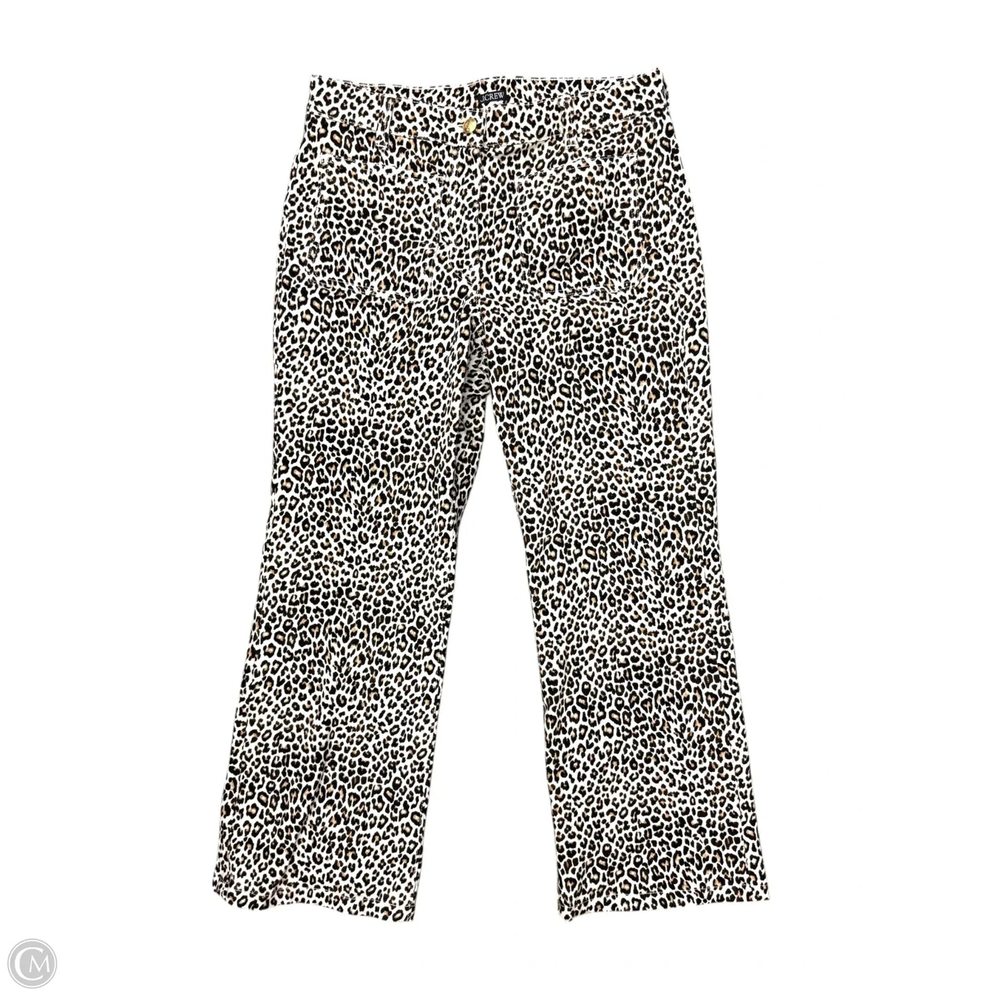 Pants Cropped By J. Crew In Leopard Print, Size: 8