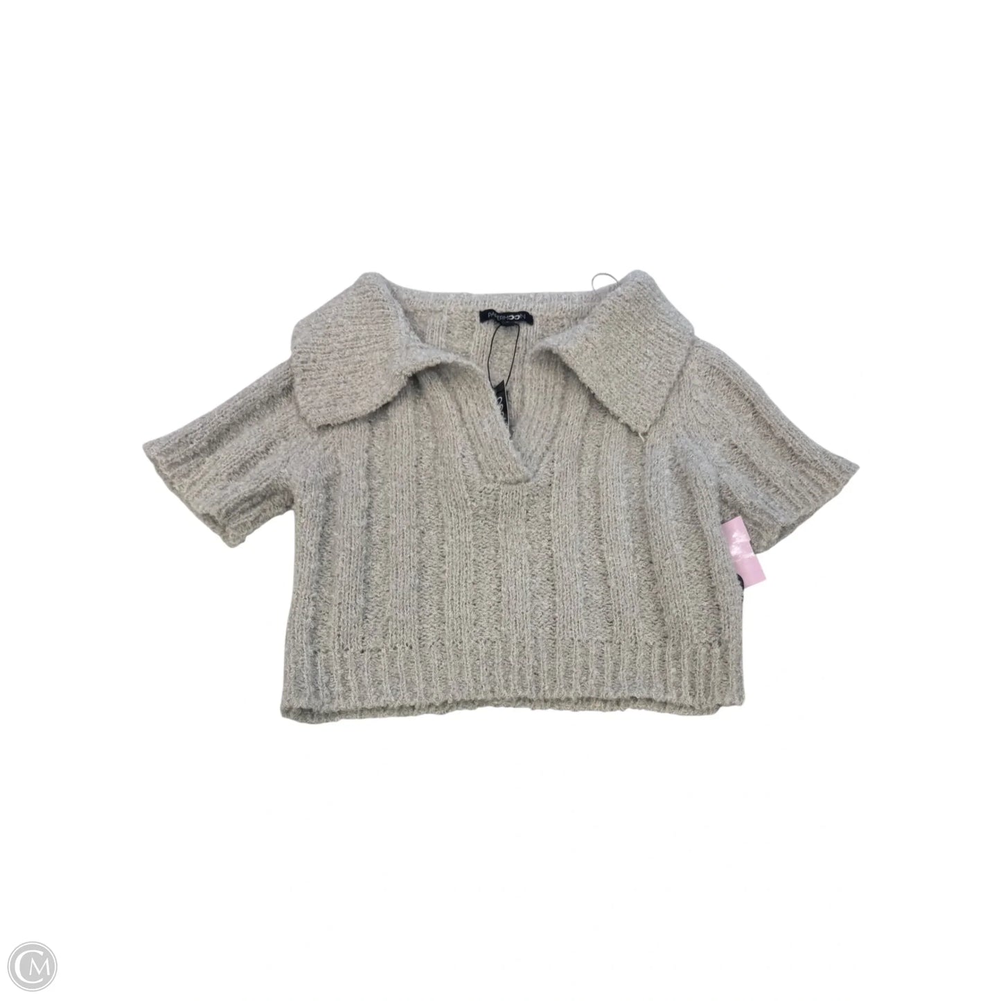 Sweater Short Sleeve By Papermoon In Grey, Size: S