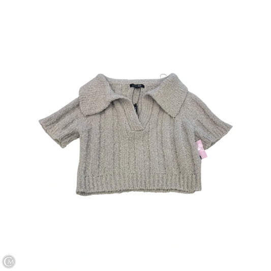 Sweater Short Sleeve By Papermoon In Grey, Size: S