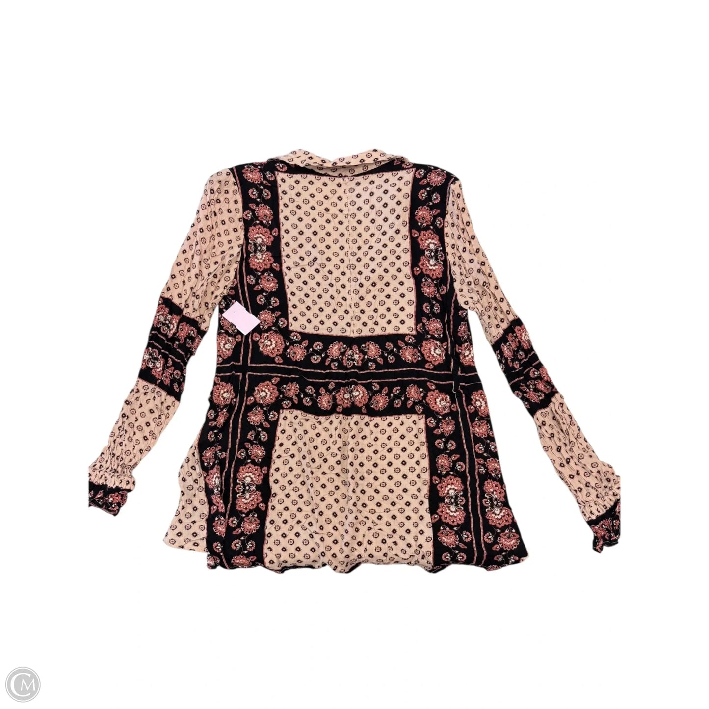 Blouse Long Sleeve By Free People In Beige, Size: S