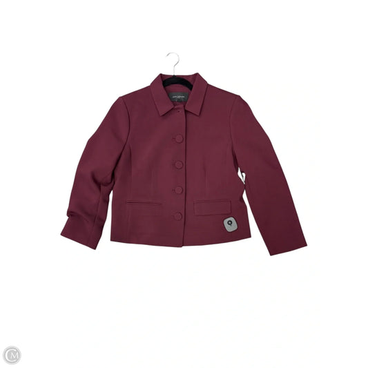 Blazer By Ann Taylor In Maroon, Size: L
