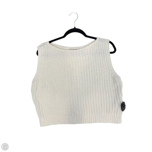 Vest Sweater By Abercrombie And Fitch In White, Size: S