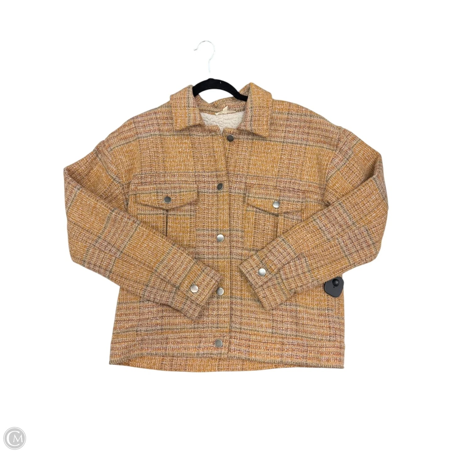 Jacket Shirt By Mystree In Yellow, Size: M